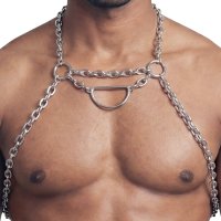 Anteprima: Svenjoyment Ketten-Harness – Detailansicht mit abnehmbarem D-Ring