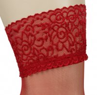 Anteprima: Calze autoreggenti di nylon lucido in rosso