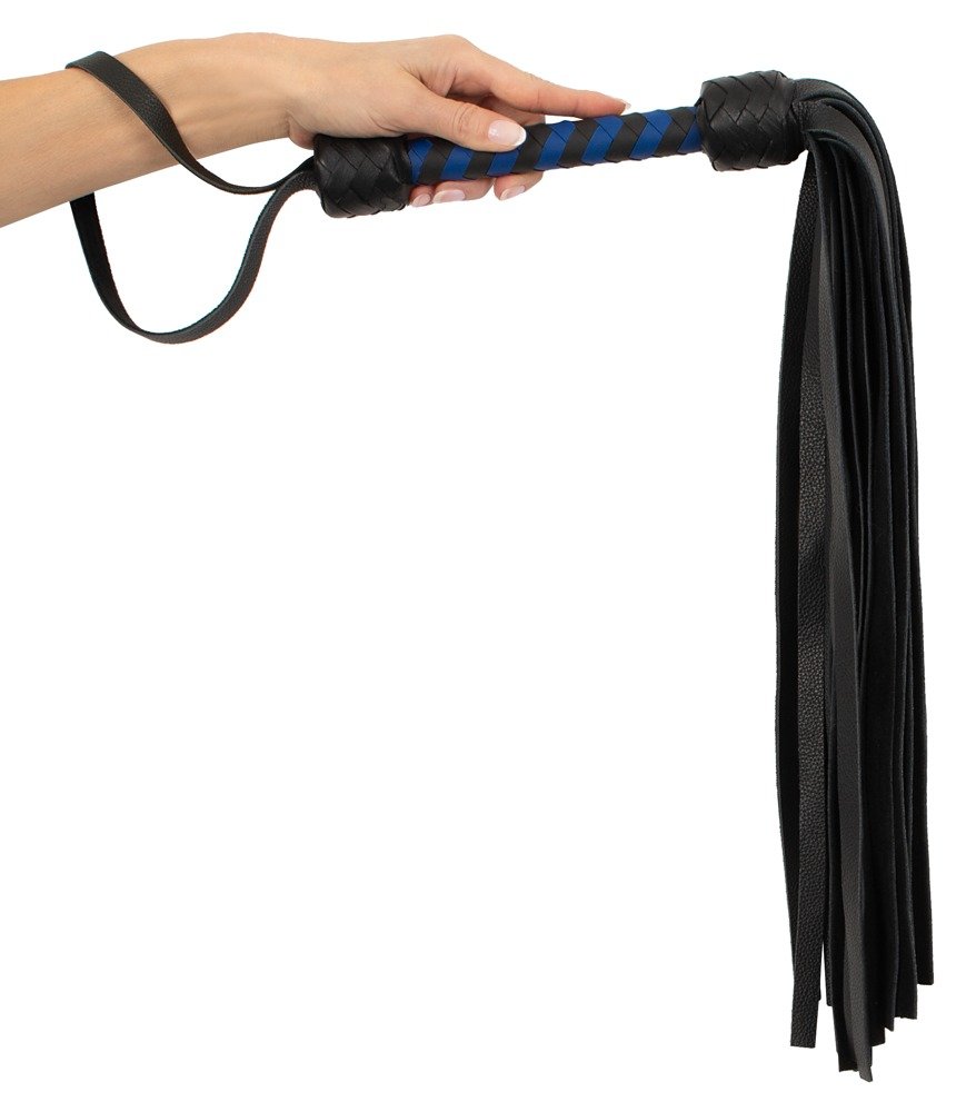 Leder Flogger schwarz/royal Leder Flogger schwarz/royal
