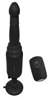 Anteprima: Analvibrator Ass Thruster schwarz mit Saugfuß und Fernbedienung