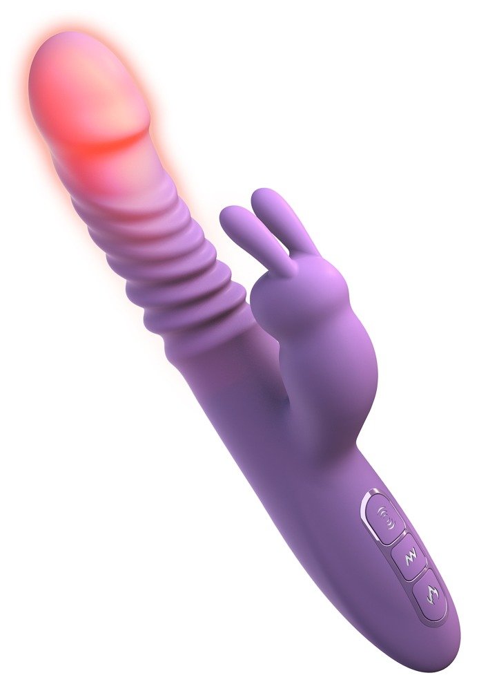 il suo coniglio di silicone che spinge il suo coniglio di silicone che spinge