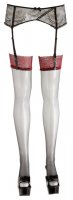 Anteprima: Calze con top in pizzo rosso