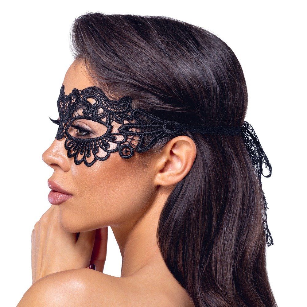 Maschera per occhi con ricamo
