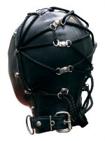 Anteprima: Maschera per la testa in nero con apertura a tubo