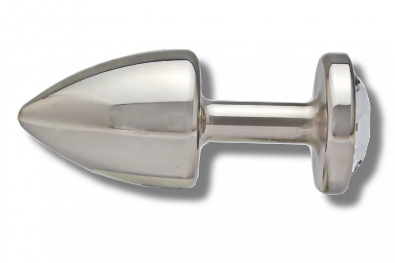 Acciaio inossidabile tappo anale 30mm - Cristallo in vers. Colori Acciaio inossidabile tappo anale 30mm - Cristallo in vers. Colori