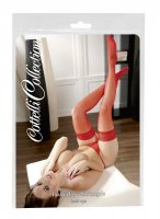 Anteprima: Calze autoreggenti di nylon lucido in rosso