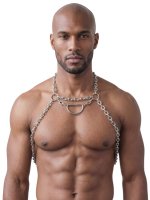 Anteprima: Svenjoyment Herren Metall-Harness silberfarben – Vorderansicht