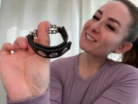 Anteprima: Cinturino in pelle con due catene