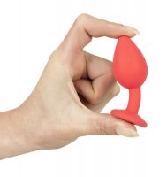 Anteprima: Roter Analplug mit Schmuckstein