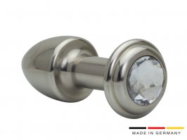 Edelstahl Buttplug 35 mm mit und ohne Stein mit Kristall Edelstahl Buttplug 35 mm mit und ohne Stein mit Kristall