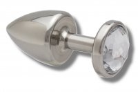 Anteprima: Buttplug aus Edelstahl mit Kristall 30mm vers. Farben