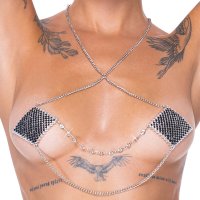 Anteprima: Gioielli per capezzoli in argento con collana