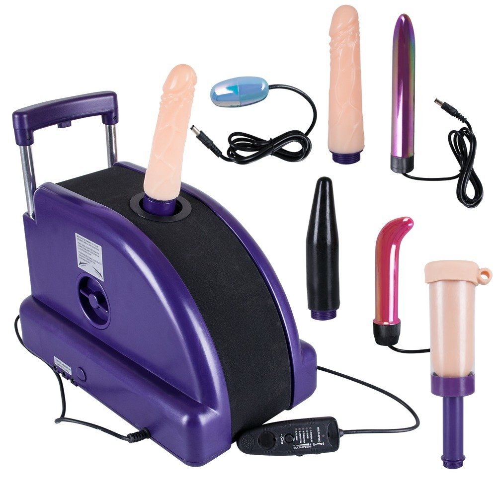 Macchina del sesso ad alte prestazioni con elementi vibranti e tre accessori Macchina del sesso ad alte prestazioni con elementi vibranti e tre accessori