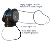 Anteprima: Rock Hard Hoden Dehner aus schwarzem TPR