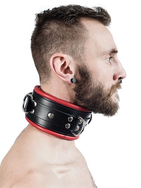 Collare per schiavi con imbottitura rossa Collare per schiavi con imbottitura rossa