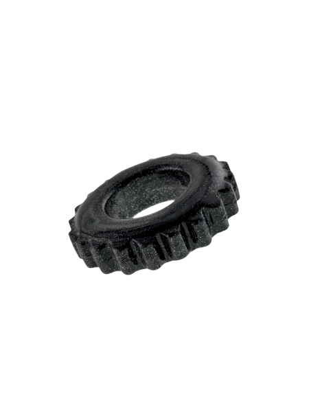 Oxballs PLUSHY Penisring Black Mica – Perspektivansicht