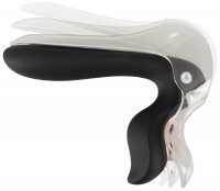 Anteprima: Bad Kitty Vibro-Spekulum mit LED – Seitenansicht mit transparentem Schnabel