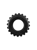 Anteprima: Oxballs PLUSHY Penisring Black Mica – Vorderansicht