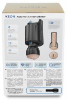 Anteprima: Keon Masturbator – Verpackungsseite mit Funktionsübersicht
