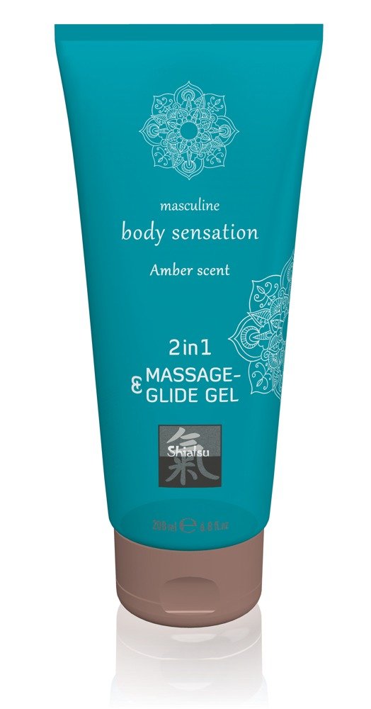 Gel massaggiante e scorrevole 2in1 profumo d'ambra