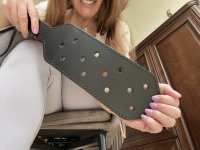 Anteprima: Paletta grande in pelle con fori: Spanking Deluxe