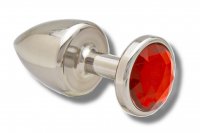Anteprima: Buttplug aus Edelstahl mit Kristall 30mm vers. Farben