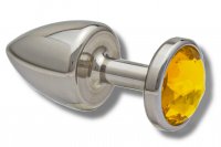Anteprima: Buttplug aus Edelstahl mit Kristall 30mm vers. Farben