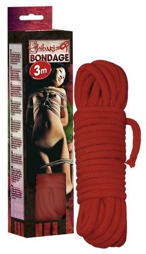 Corda rossa per giochi di bondage formicolanti