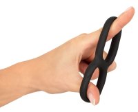 Anteprima: Doppel-Penisring aus dehnbarem Silikon